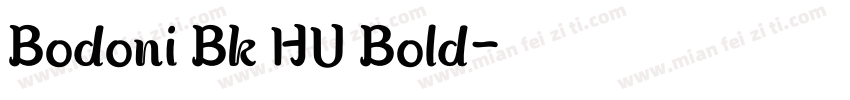 Bodoni Bk HU Bold字体转换